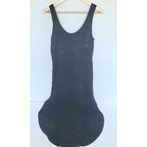 BYCORPUS Black Marble Wash Witchy Goth‎ Sleeveless Midi Dress S Summer Casual